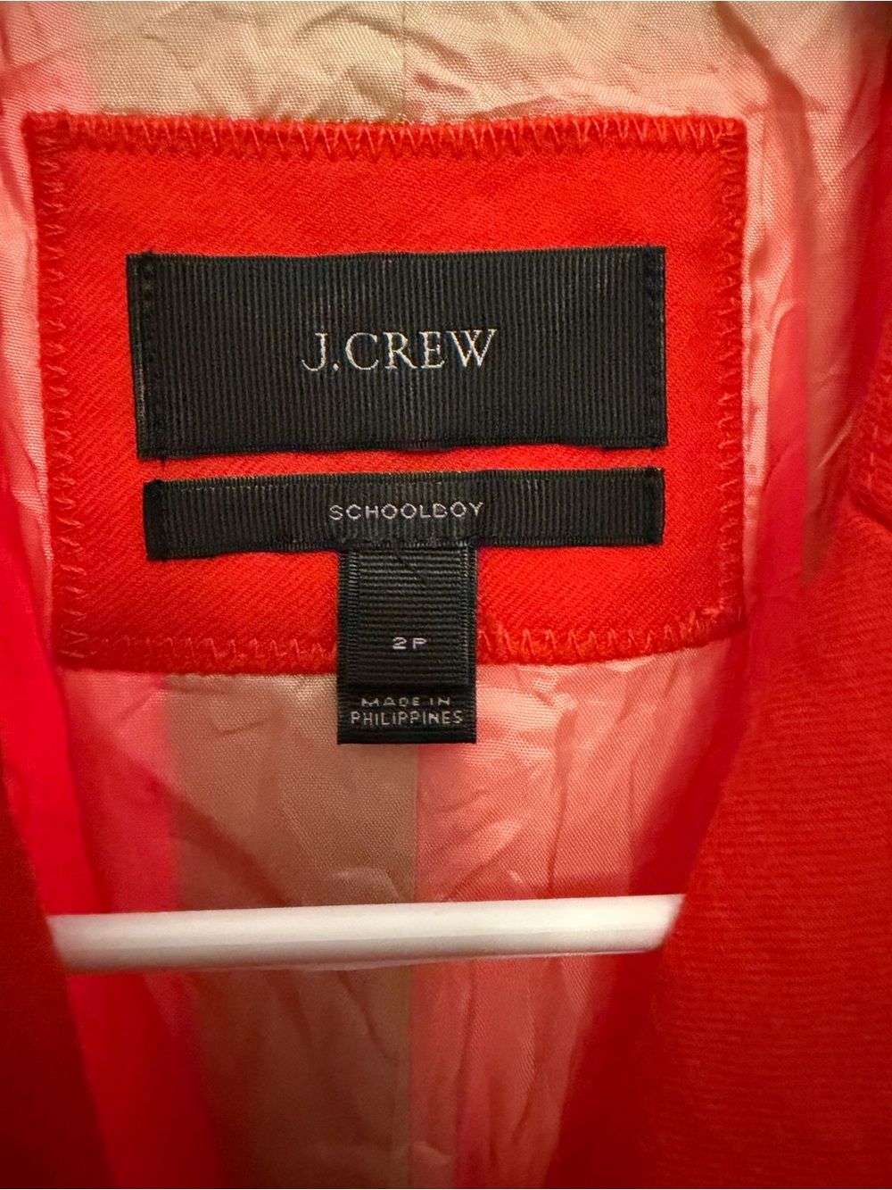 J. Crew Vibrant Red Tailored Blazer with Gold Buttons - Picture 6 of 6